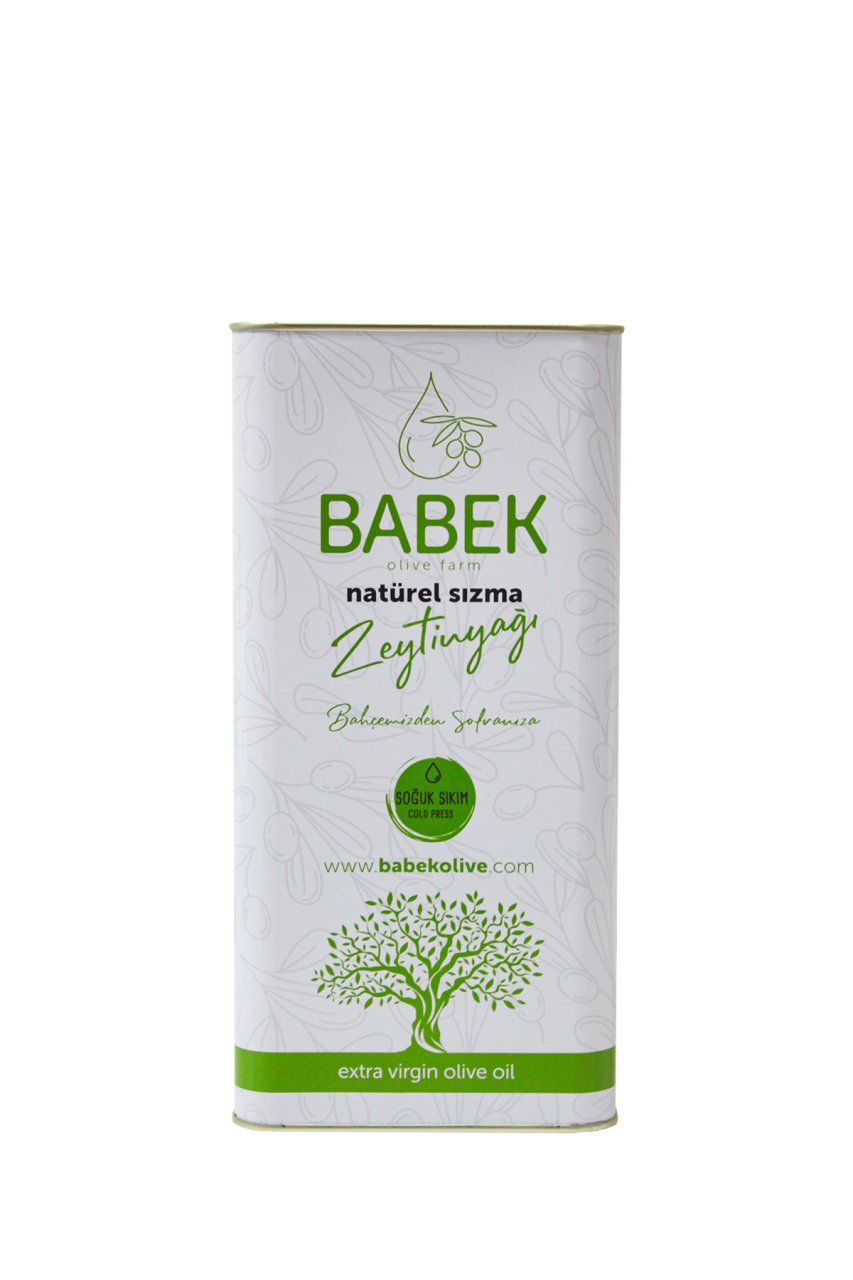 Babek Soğuk Sıkım Naturel Sızma Zeytinyağı 5lt